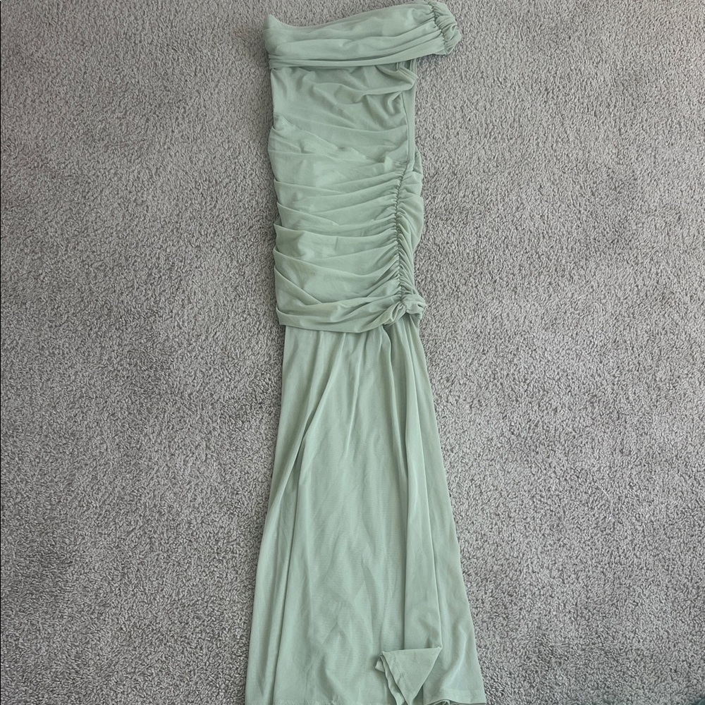 SHEIN One Shoulder Mint Dress